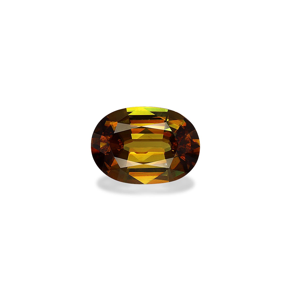 Sphene Oval Fine Step Cut Corn Yellow