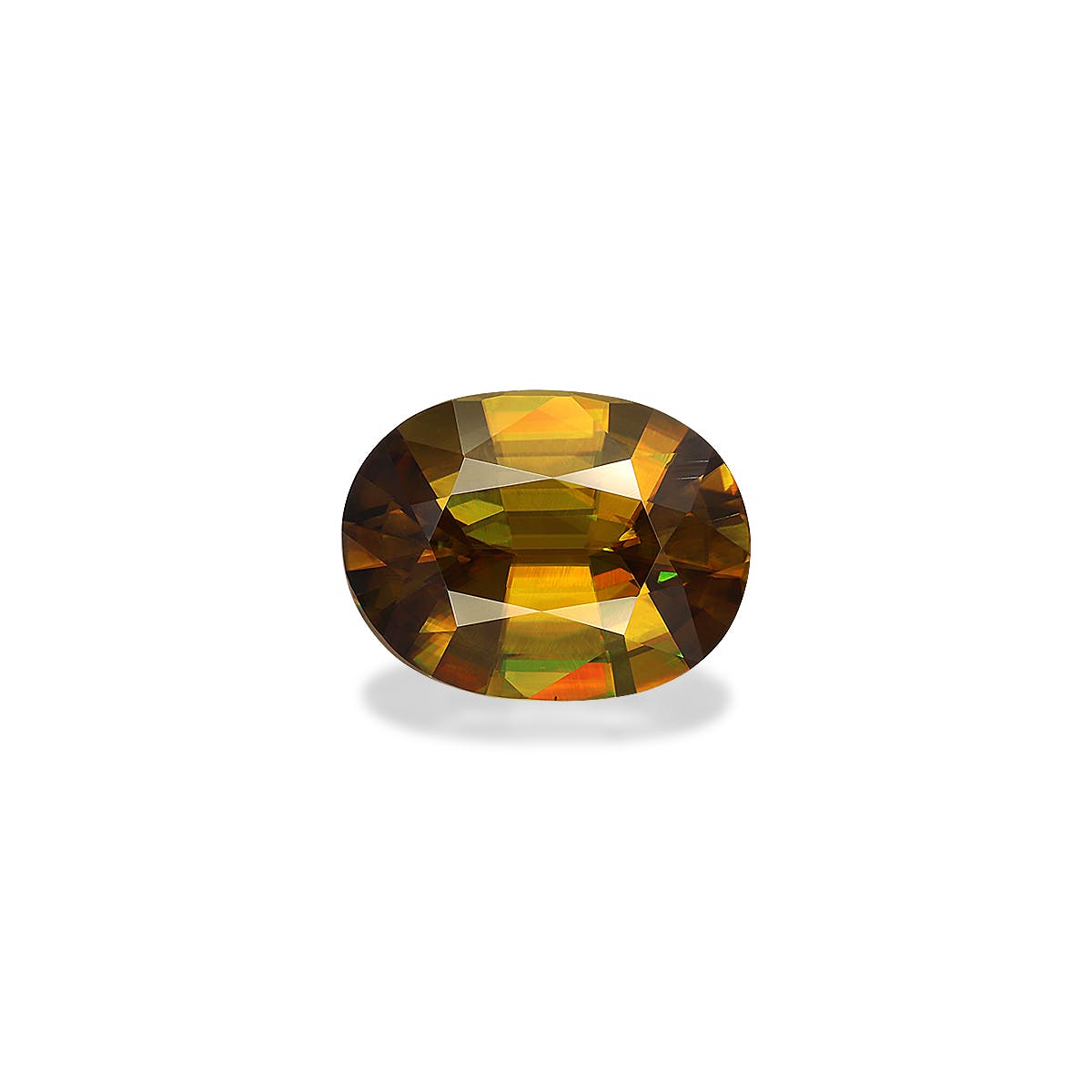 Sphene Oval Fine Step Cut Corn Yellow