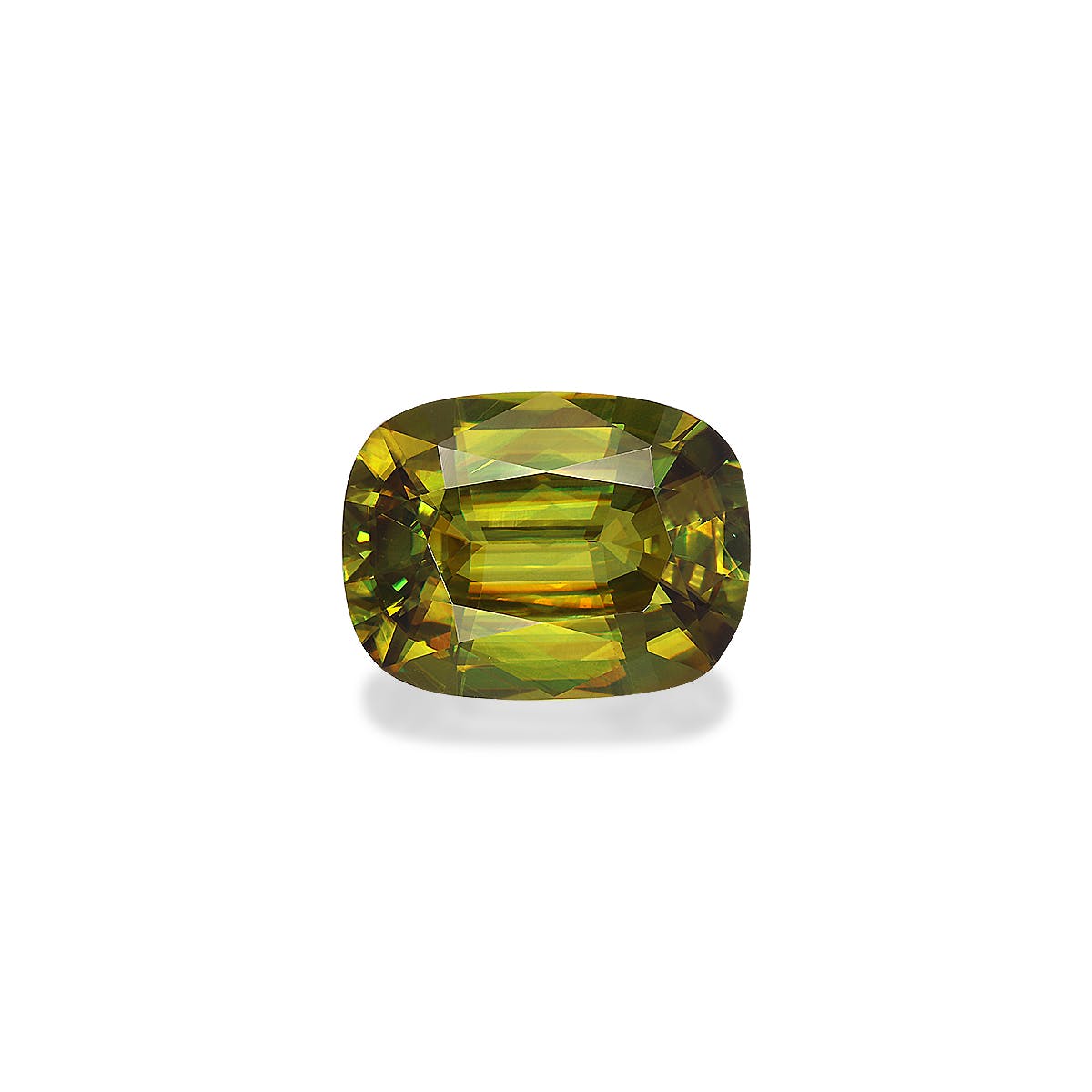 Sphene Cushion Fine Step Cut Corn Yellow