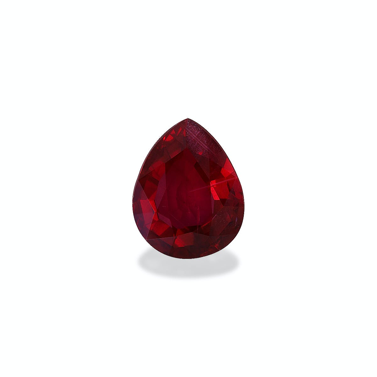 Mozambique Ruby Pear Fine Step Cut Red