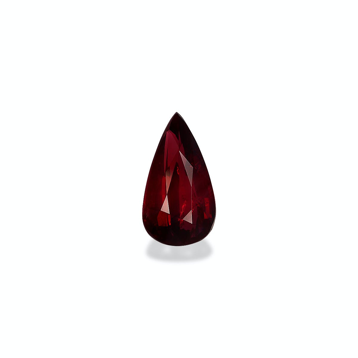 Mozambique Ruby Pear Fine Step Cut Red