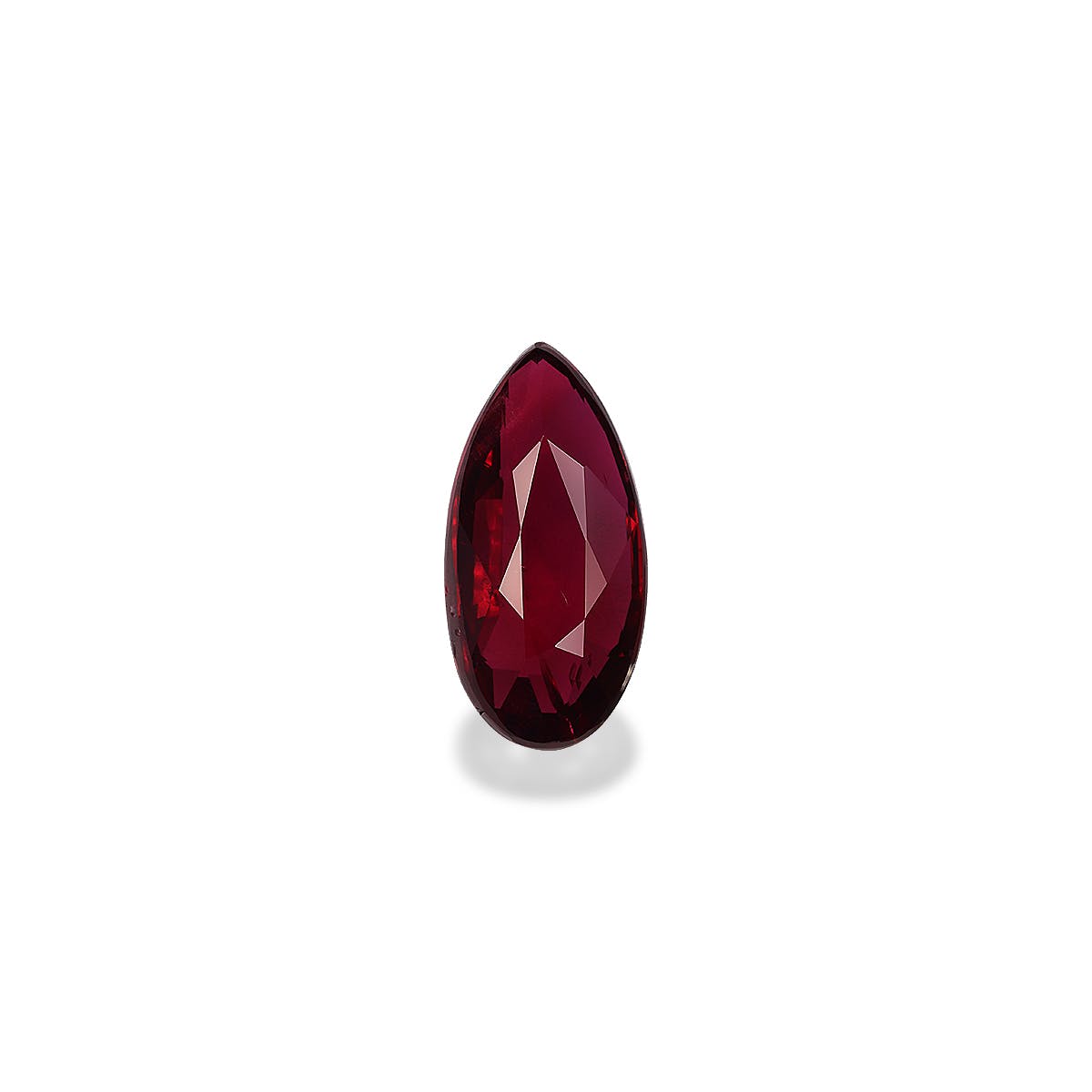 Mozambique Ruby Pear Fine Step Cut Red