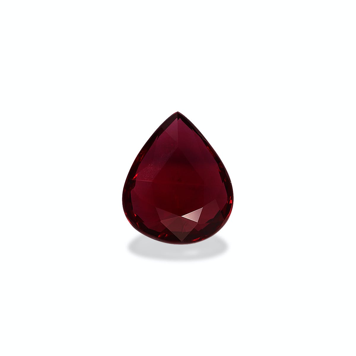 Mozambique Ruby Pear Fine Step Cut Red