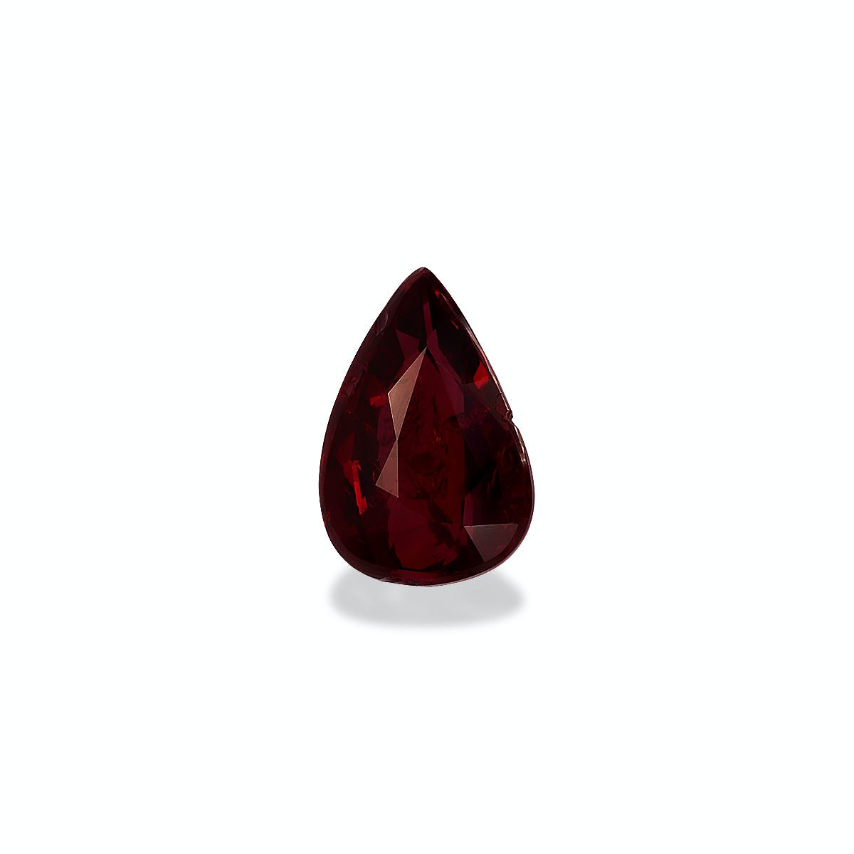 Mozambique Ruby Pear Fine Step Cut Red