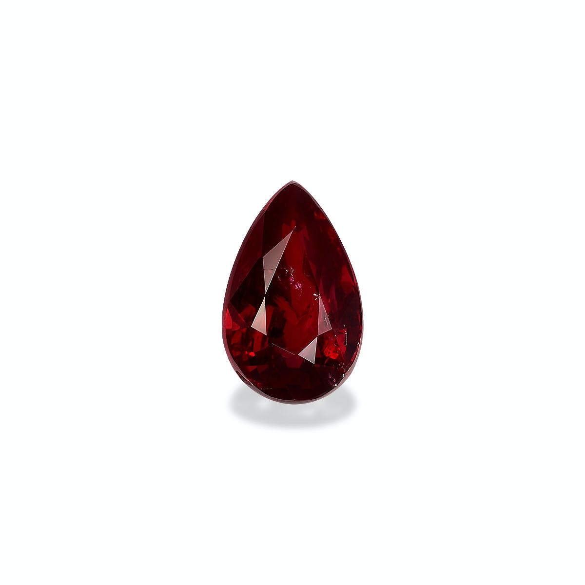 Mozambique Ruby Pear Fine Step Cut Red