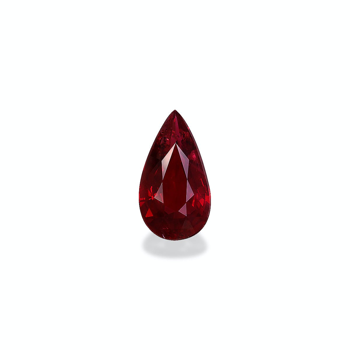 Mozambique Ruby Pear Fine Step Cut Red