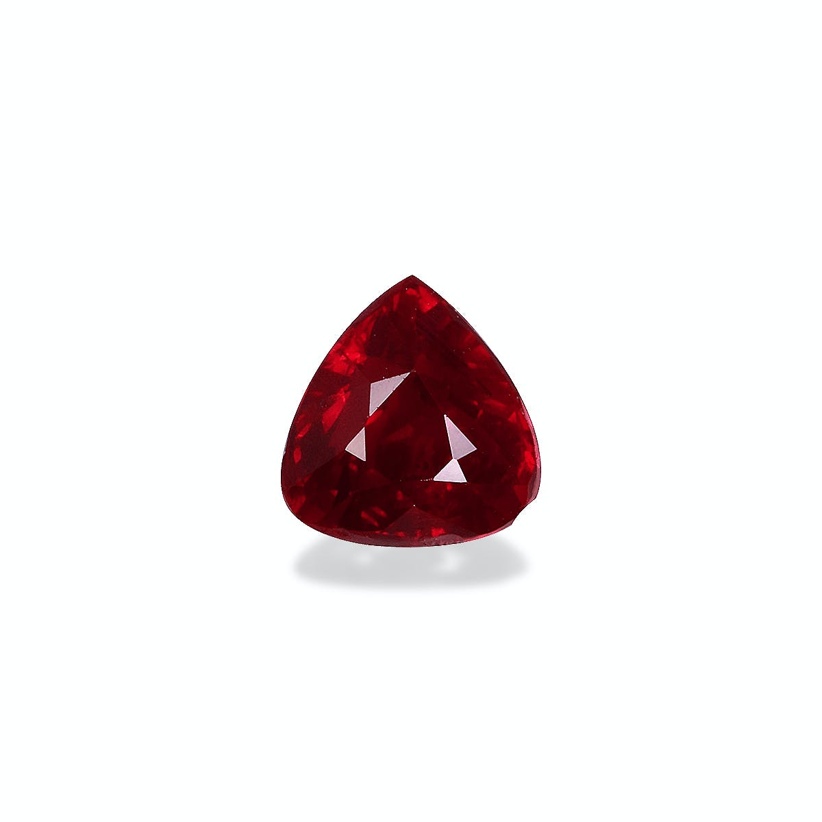 Mozambique Ruby Pear Fine Step Cut Red