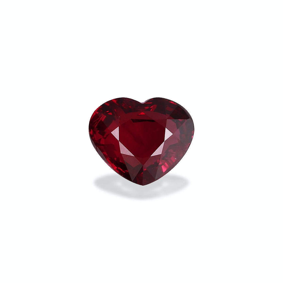 Mozambique Ruby Heart Fine Step Cut Red