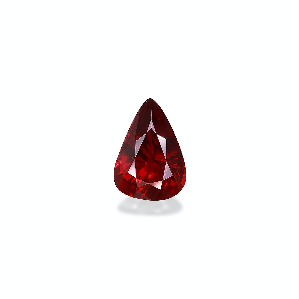 Mozambique Ruby Pear Fine Step Cut Red