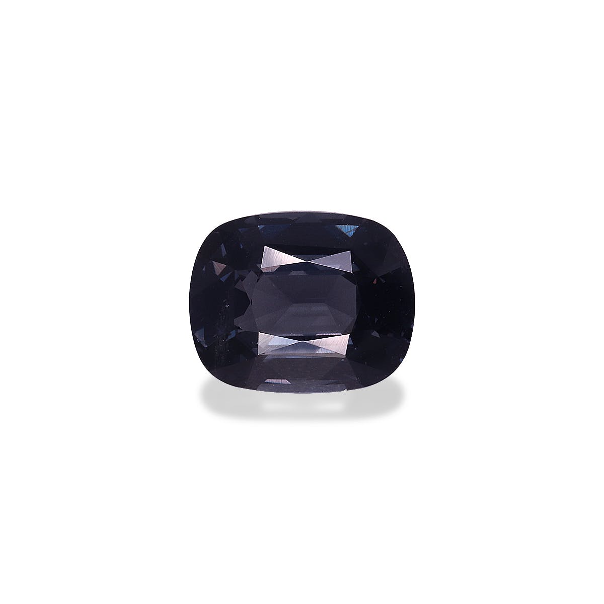 Spinel>Grey Spinel Cushion Fine Step Cut Metallic Grey