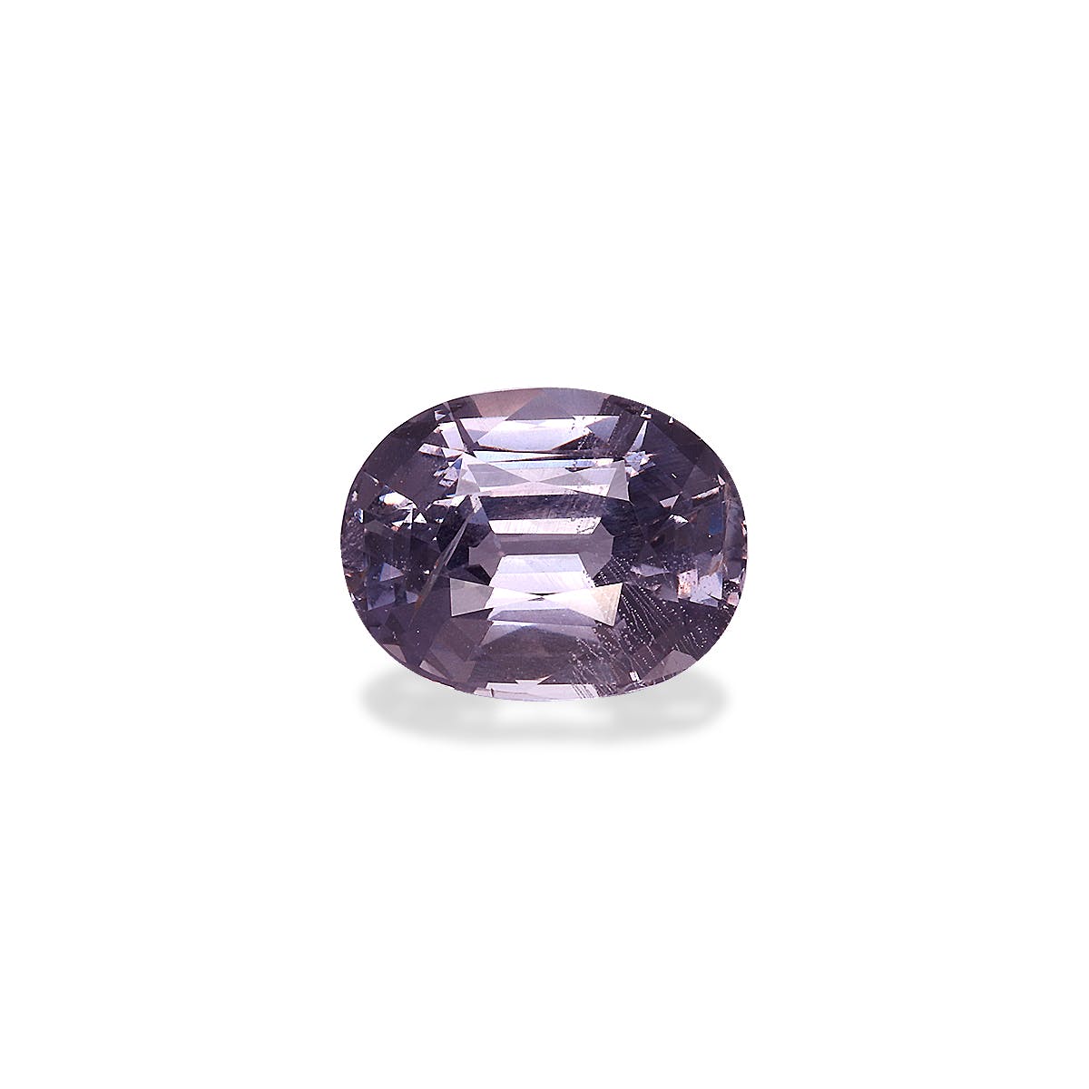 Spinel>Grey Spinel Oval Fine Step Cut Metallic Grey