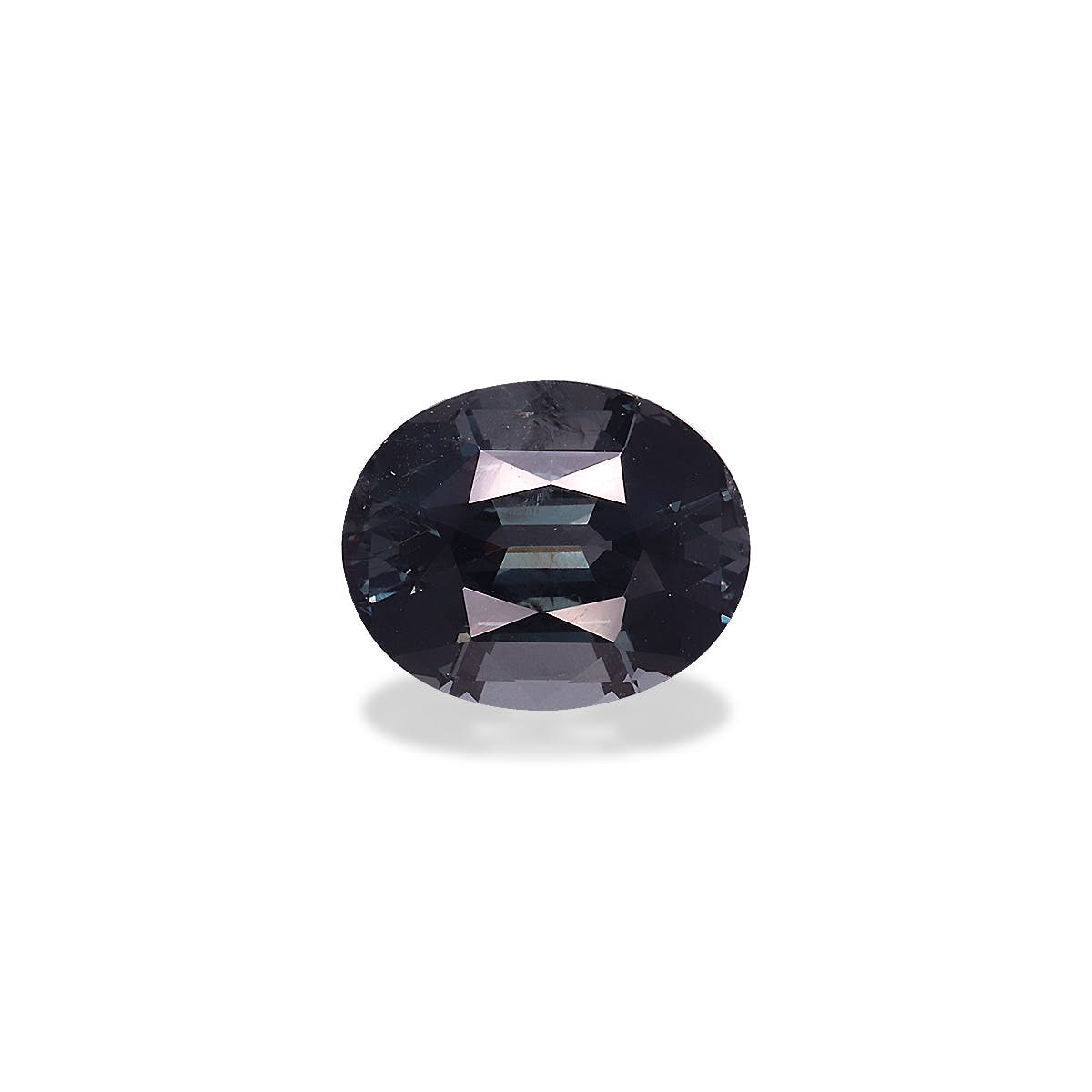 Spinel>Grey Spinel Oval Fine Step Cut Metallic Grey