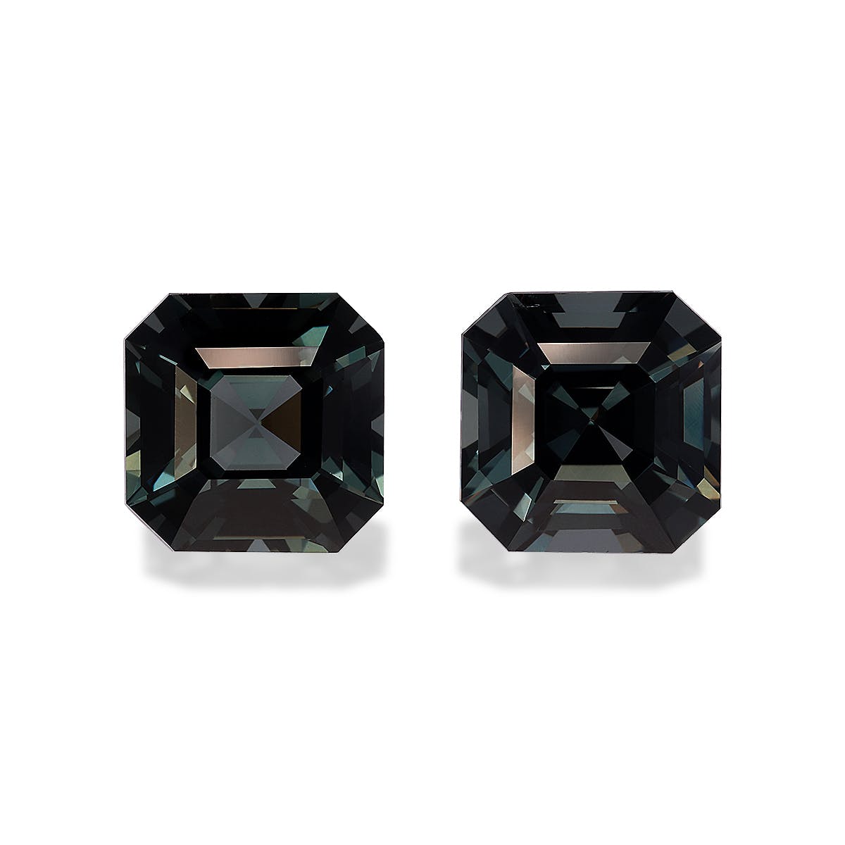 Spinel>Grey Spinel Square Asscher Cut Metallic Grey