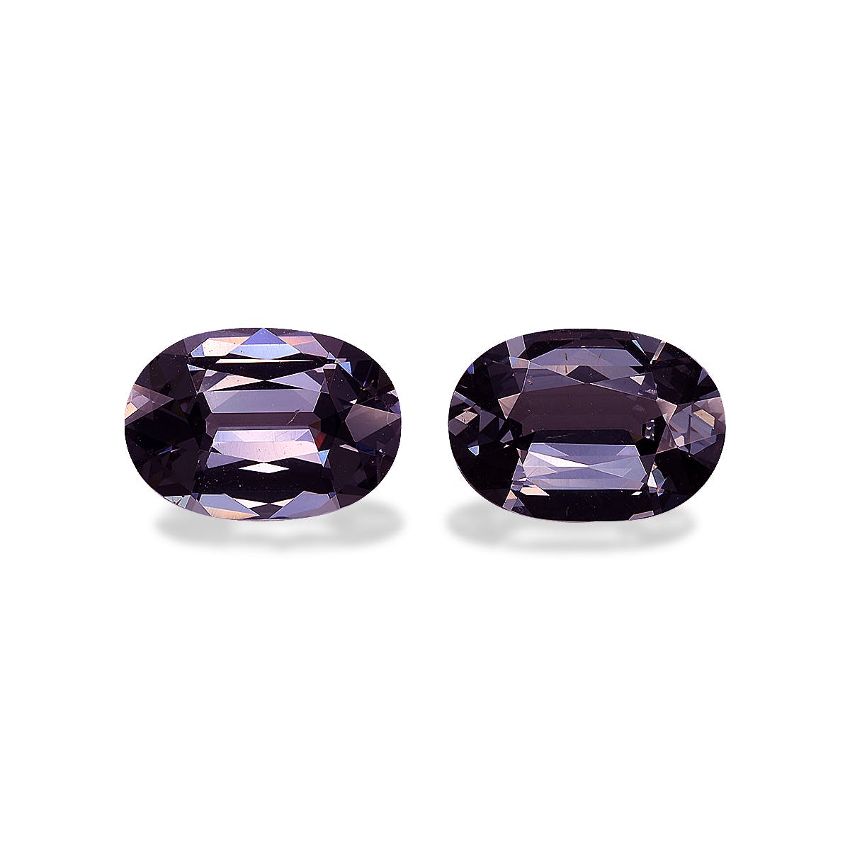 Spinel>Grey Spinel Oval Fine Step Cut Metallic Grey