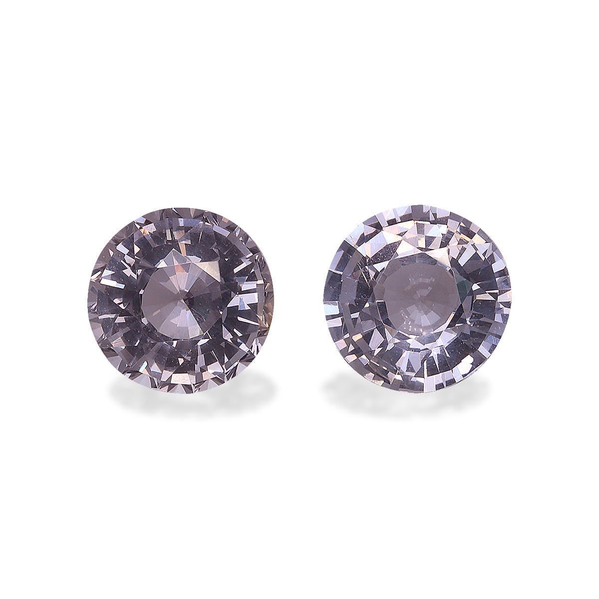 Spinel>Grey Spinel Round Fine Step Cut Silver Grey