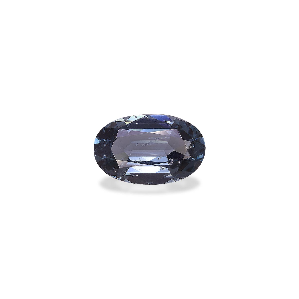 Spinel>Grey Spinel Oval Fine Step Cut Metallic Grey