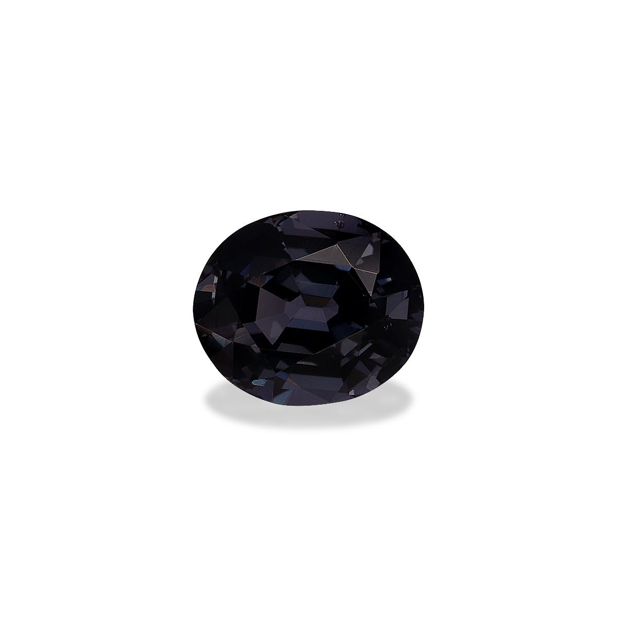 Spinel>Grey Spinel Oval Fine Step Cut Metallic Grey