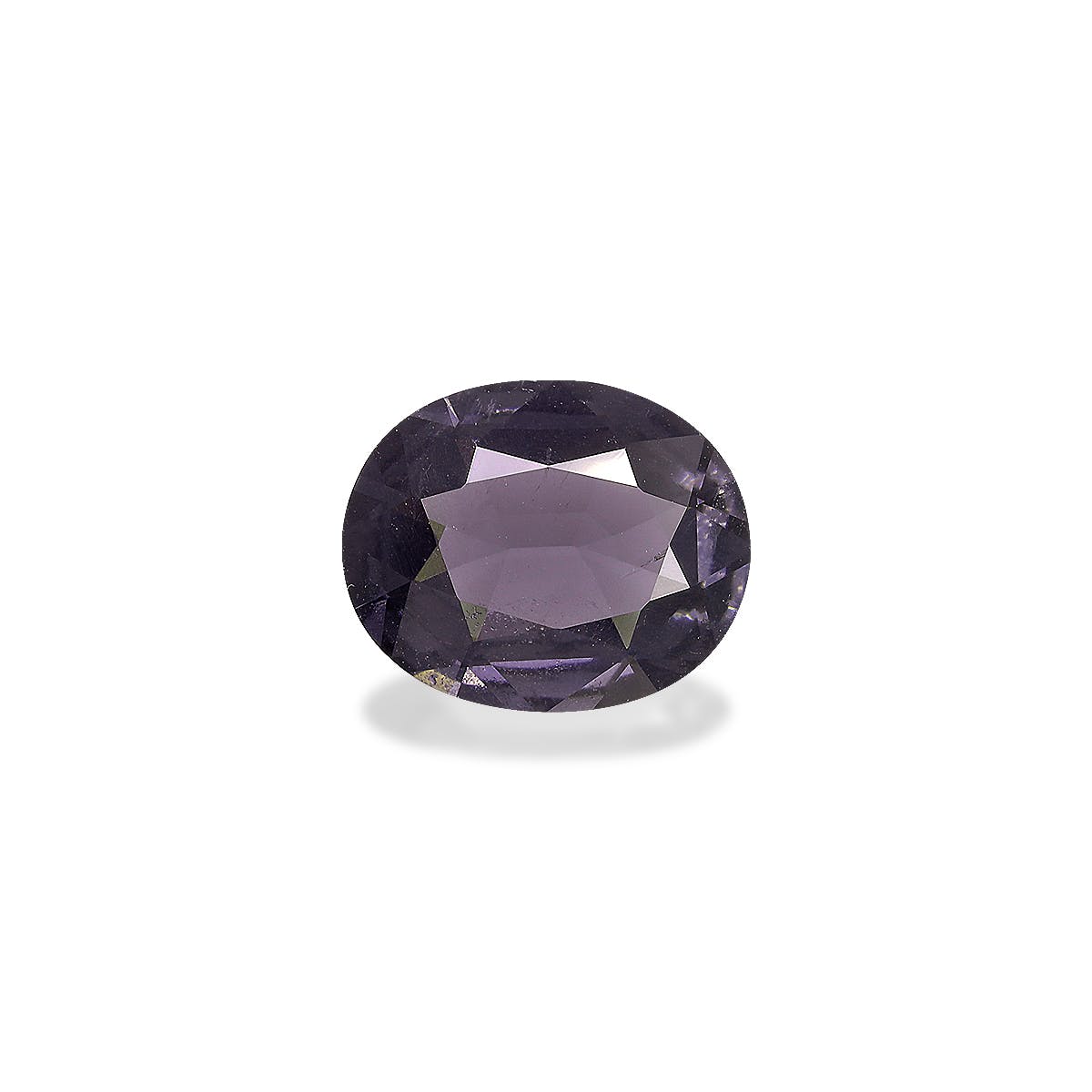 Spinel>Grey Spinel Oval Fine Step Cut Metallic Grey