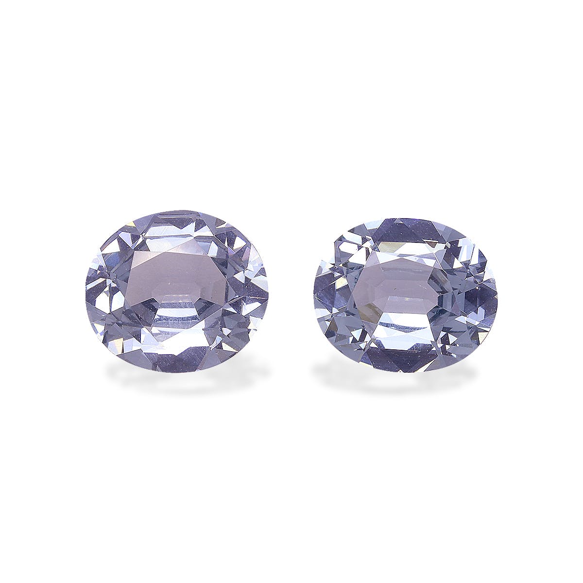 Spinel>Grey Spinel Oval Fine Step Cut Metallic Grey