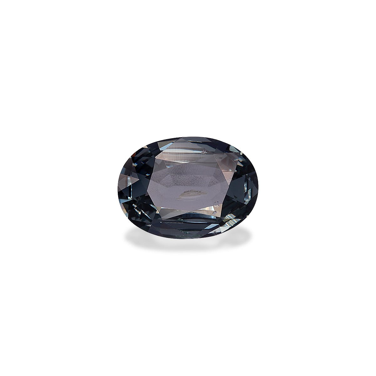 Spinel>Grey Spinel Oval Fine Step Cut Metallic Grey