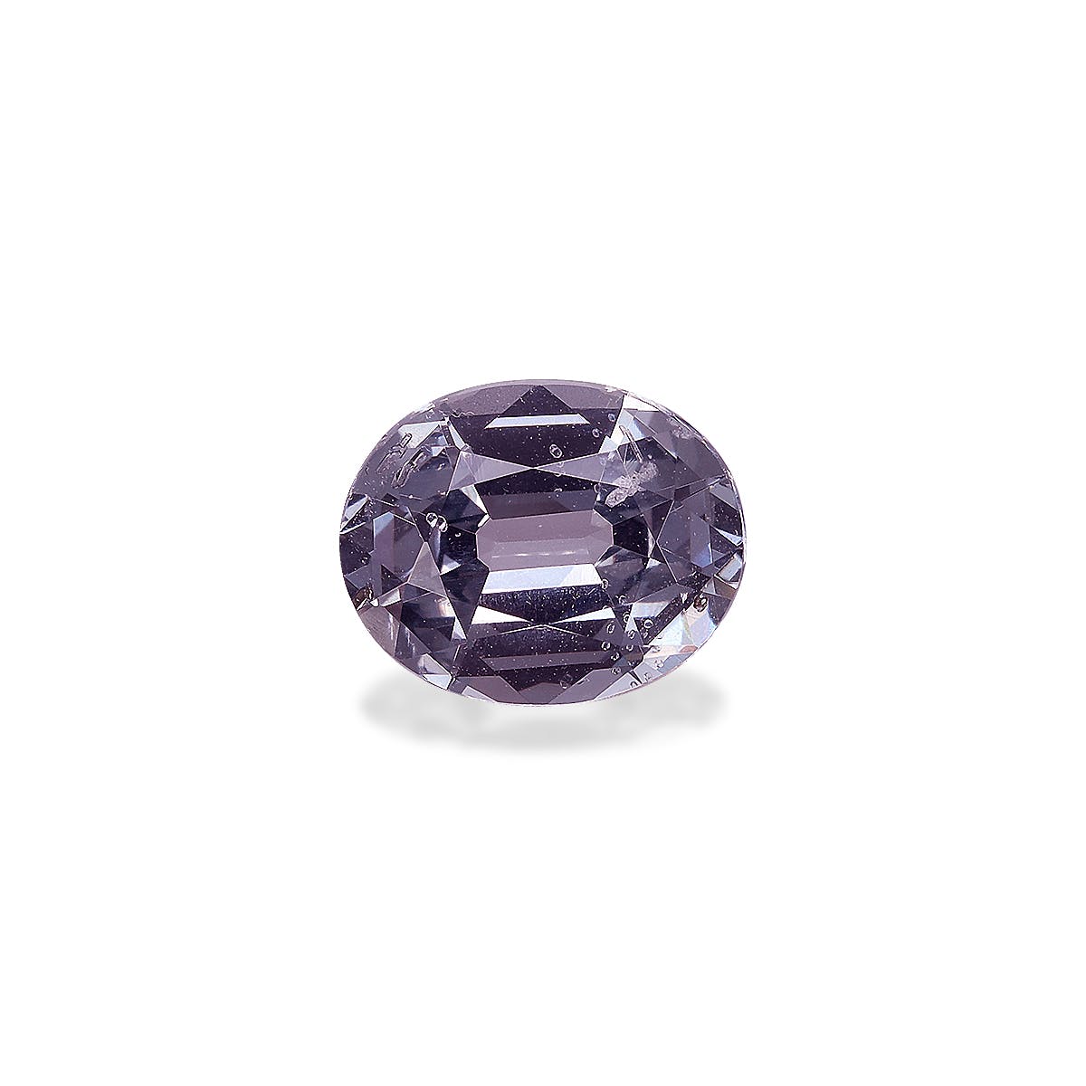 Spinel>Grey Spinel Oval Fine Step Cut Metallic Grey