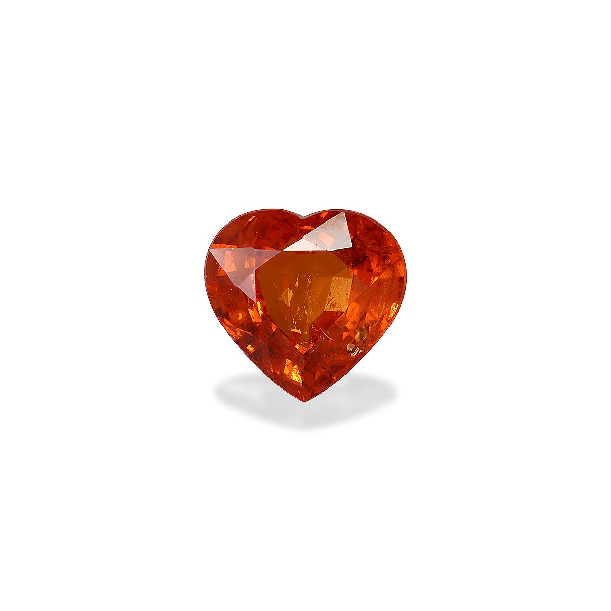 Spessartite Heart Fine Step Cut Orange