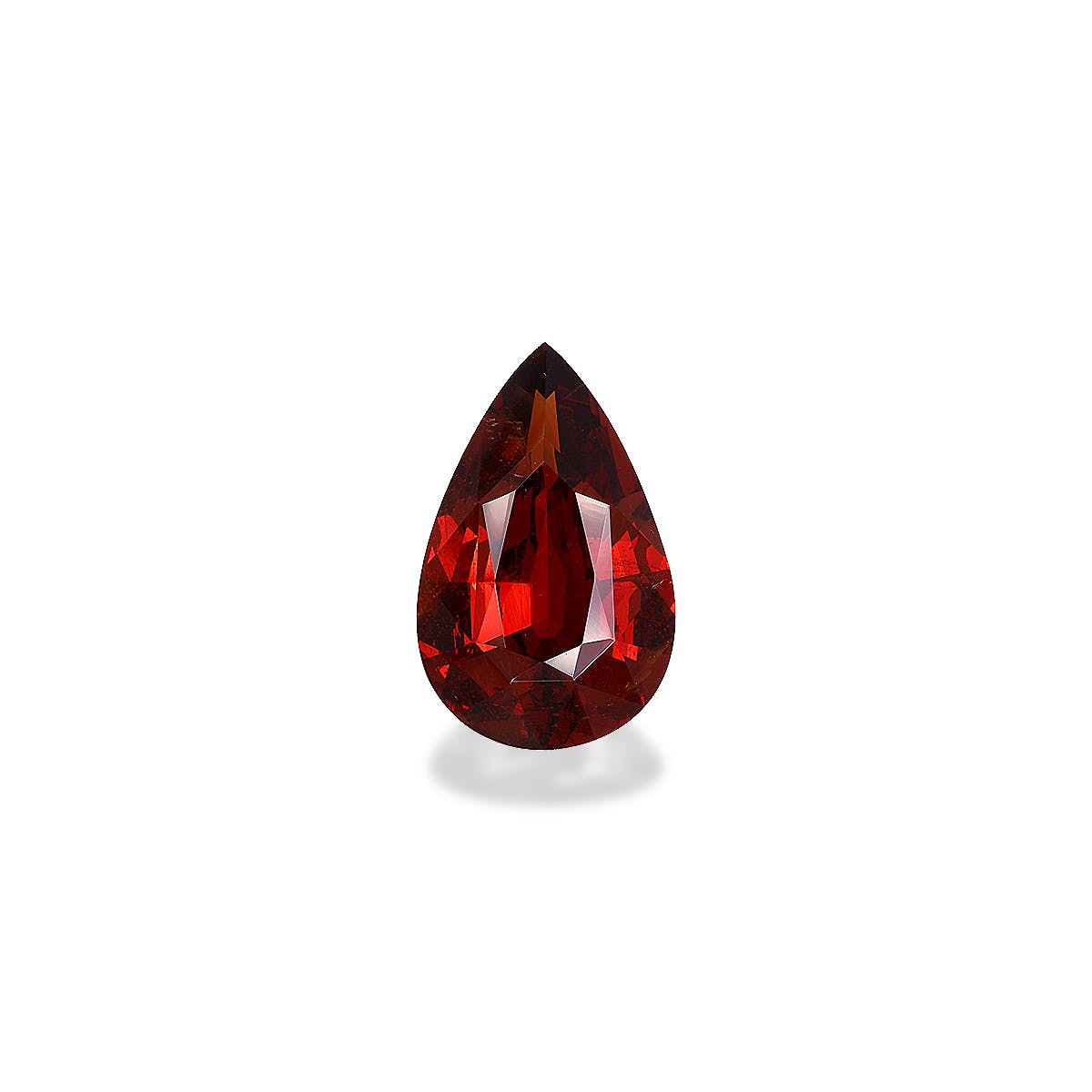 Spessartite Pear Fine Step Cut Red