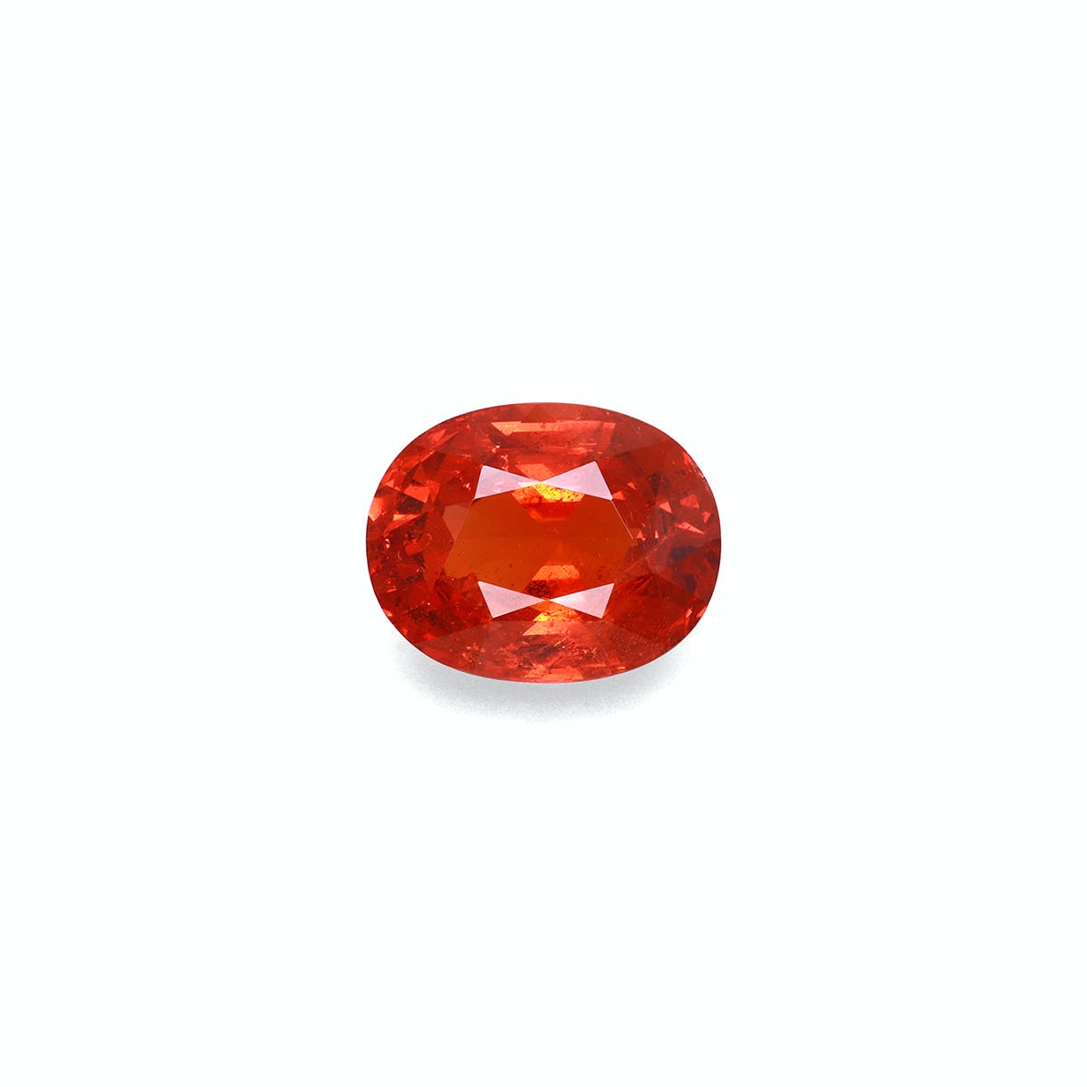 Spessartite Oval Fine Step Cut Fire Orange