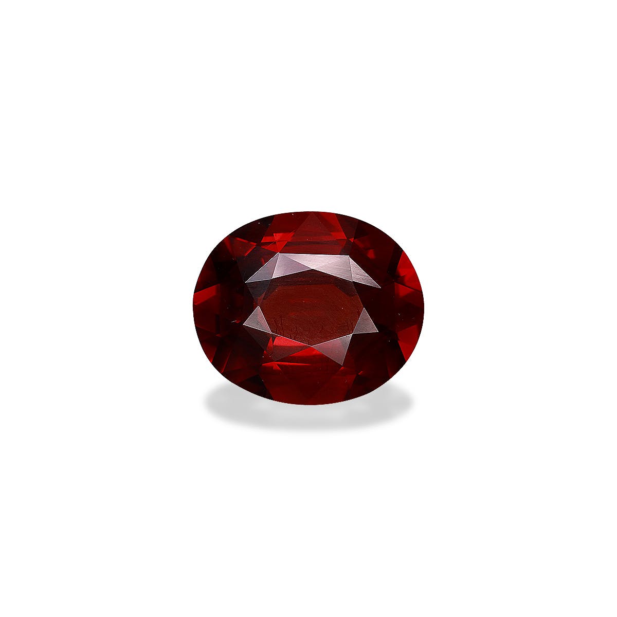 Spessartite Oval Fine Step Cut Crimson Red