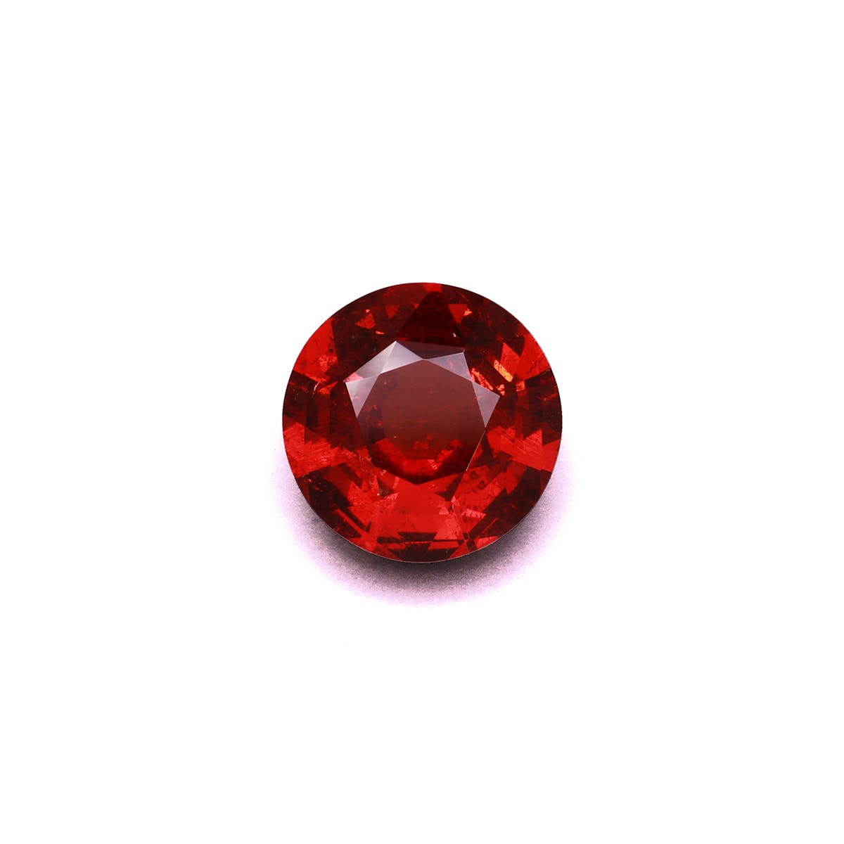 Spessartite Round Fine Step Cut Red