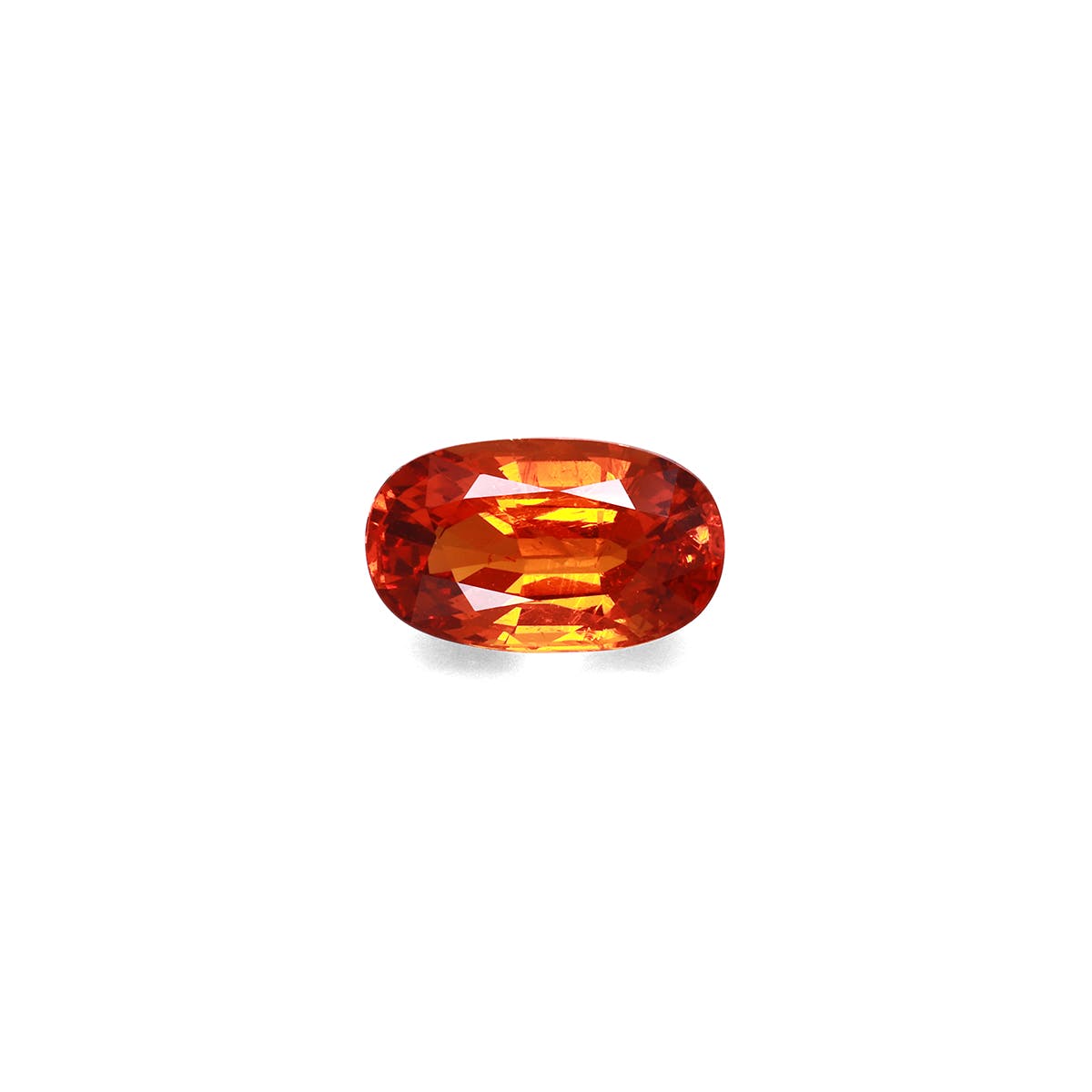 Spessartite Oval Fine Step Cut Fire Orange