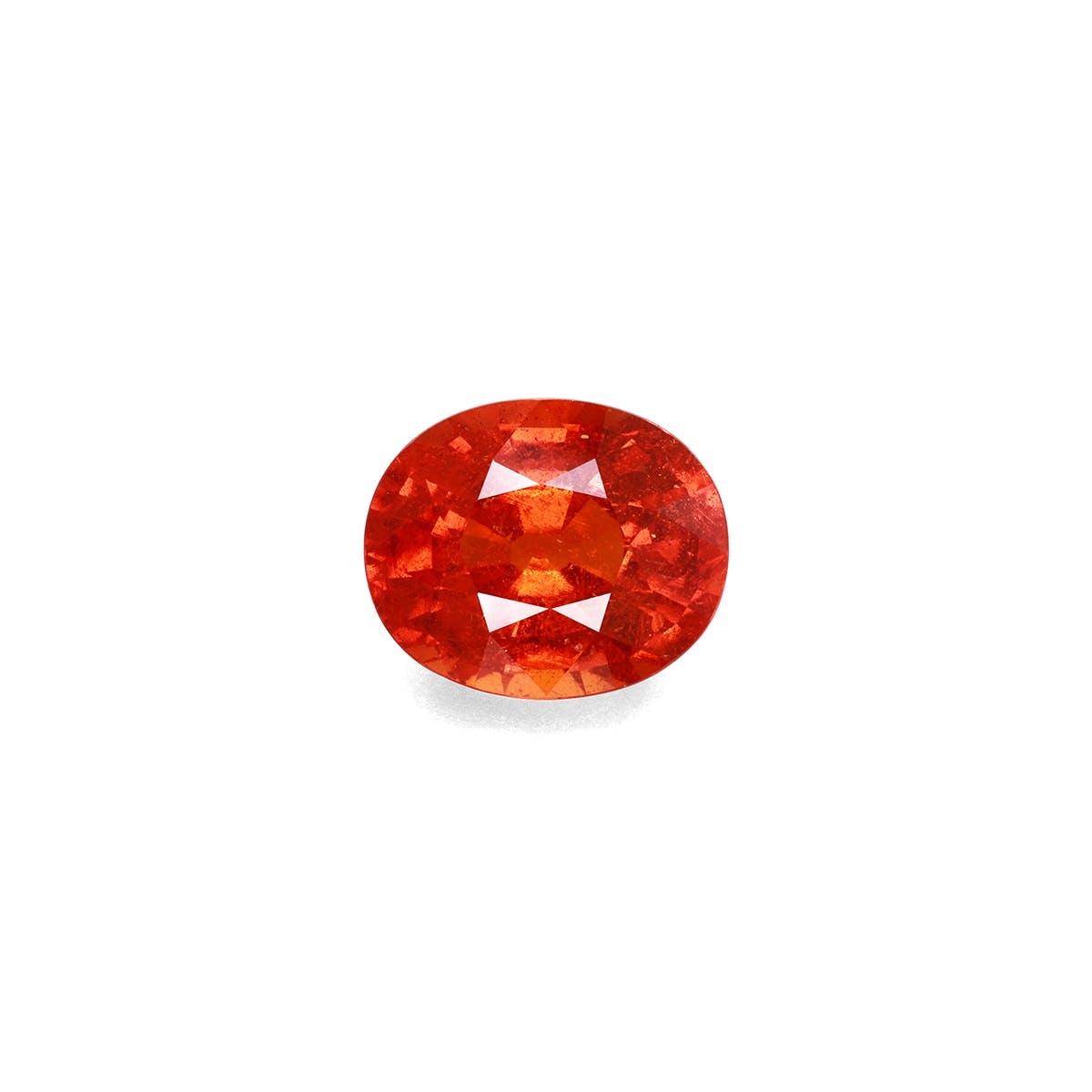 Spessartite Oval Fine Step Cut Fire Orange