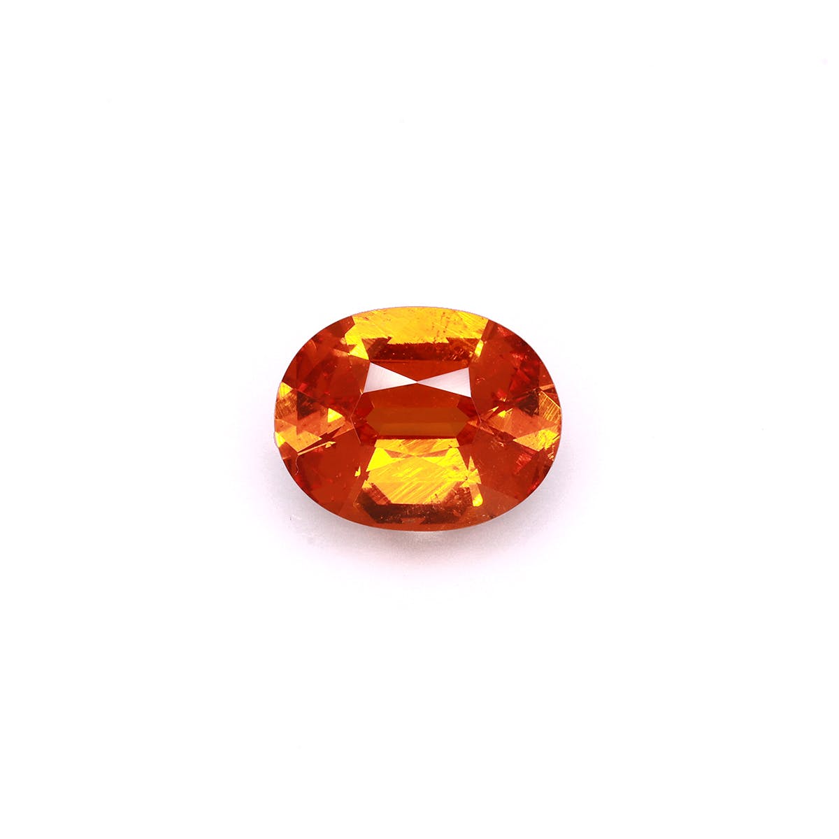 Spessartite Oval Fine Step Cut Orange