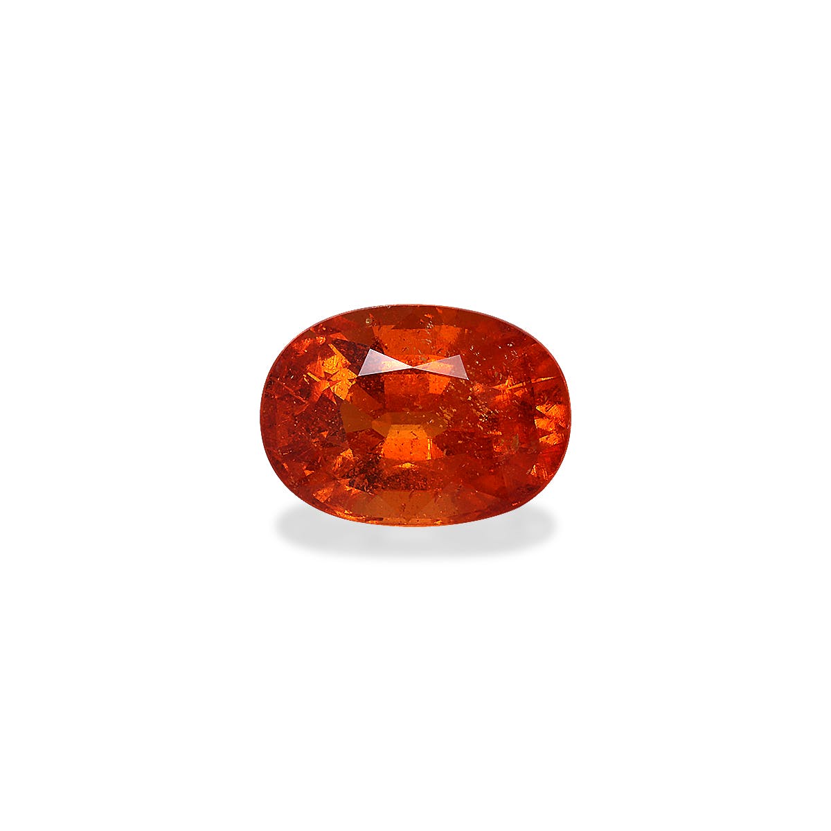 Spessartite Oval Fine Step Cut Fire Orange