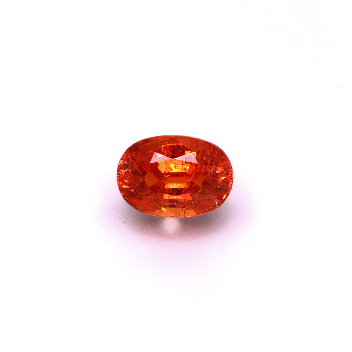 Spessartite Oval Fine Step Cut Orange