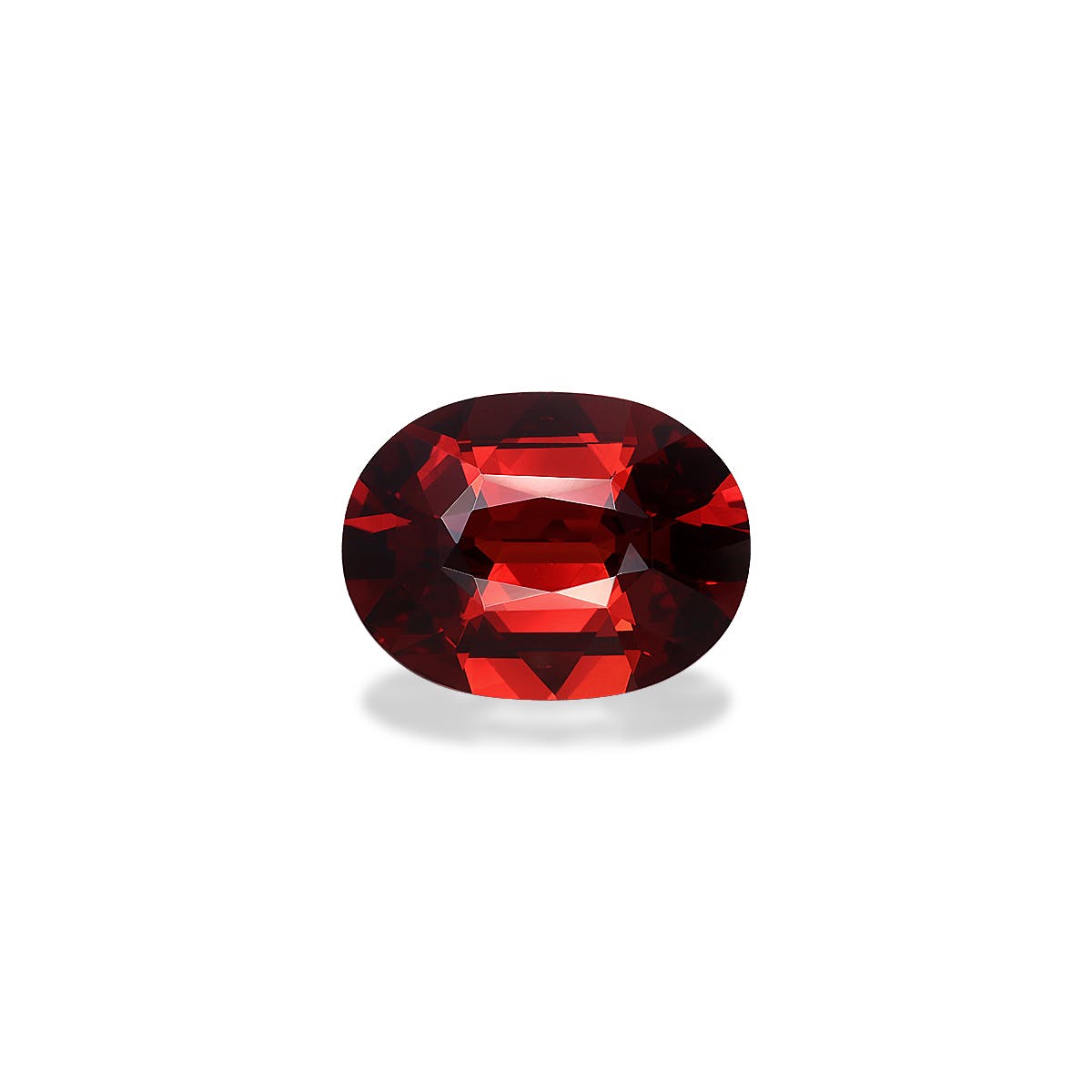 Spessartite Oval Fine Step Cut Crimson Red