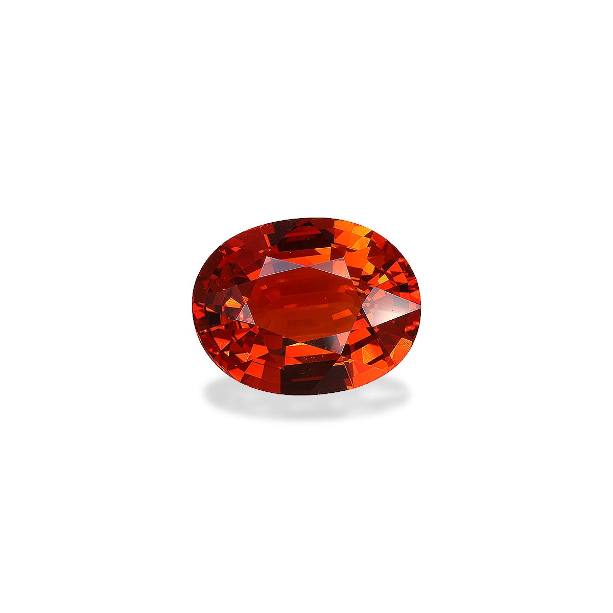 Spessartite Oval Fine Step Cut Fire Orange