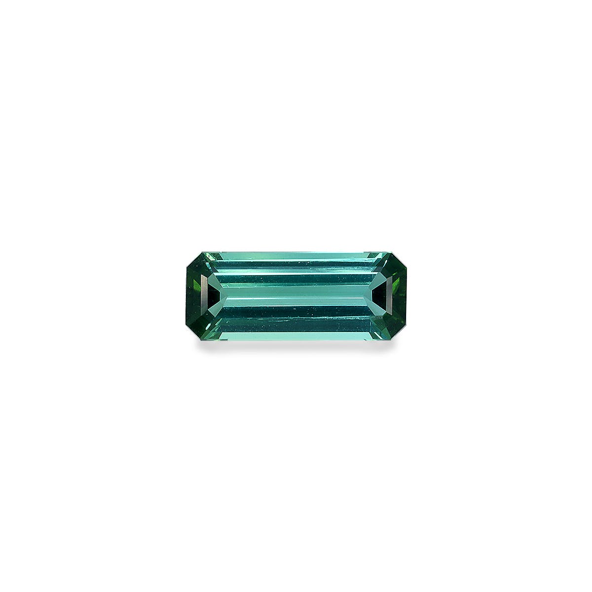 Green Tourmaline Rectangular Emerald Cut Green