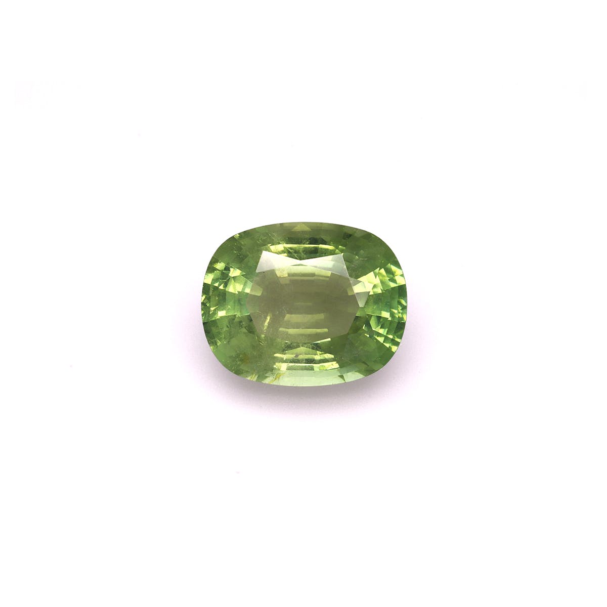 Green Tourmaline Cushion Fine Step Cut Pistachio Green