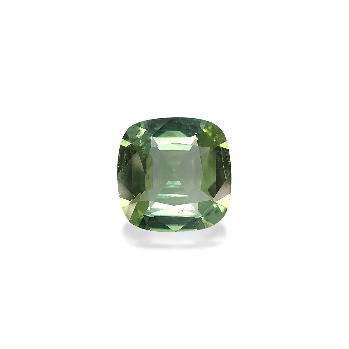 Green Tourmaline Cushion Fine Step Cut Pistachio Green