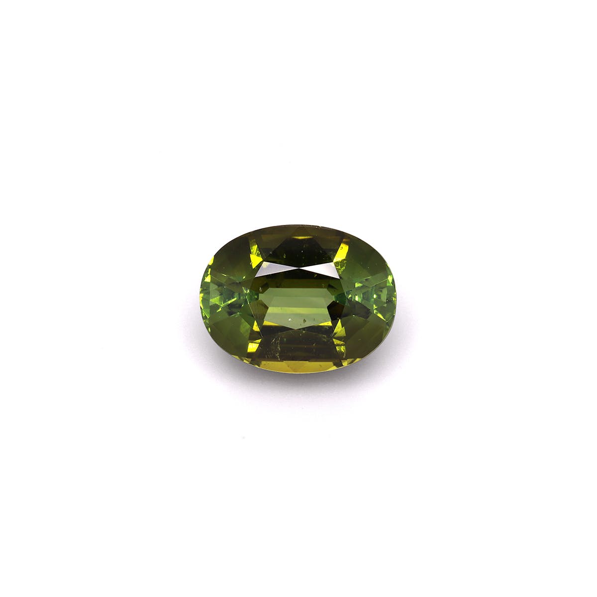 Green Tourmaline Oval Fine Step Cut Basil Green