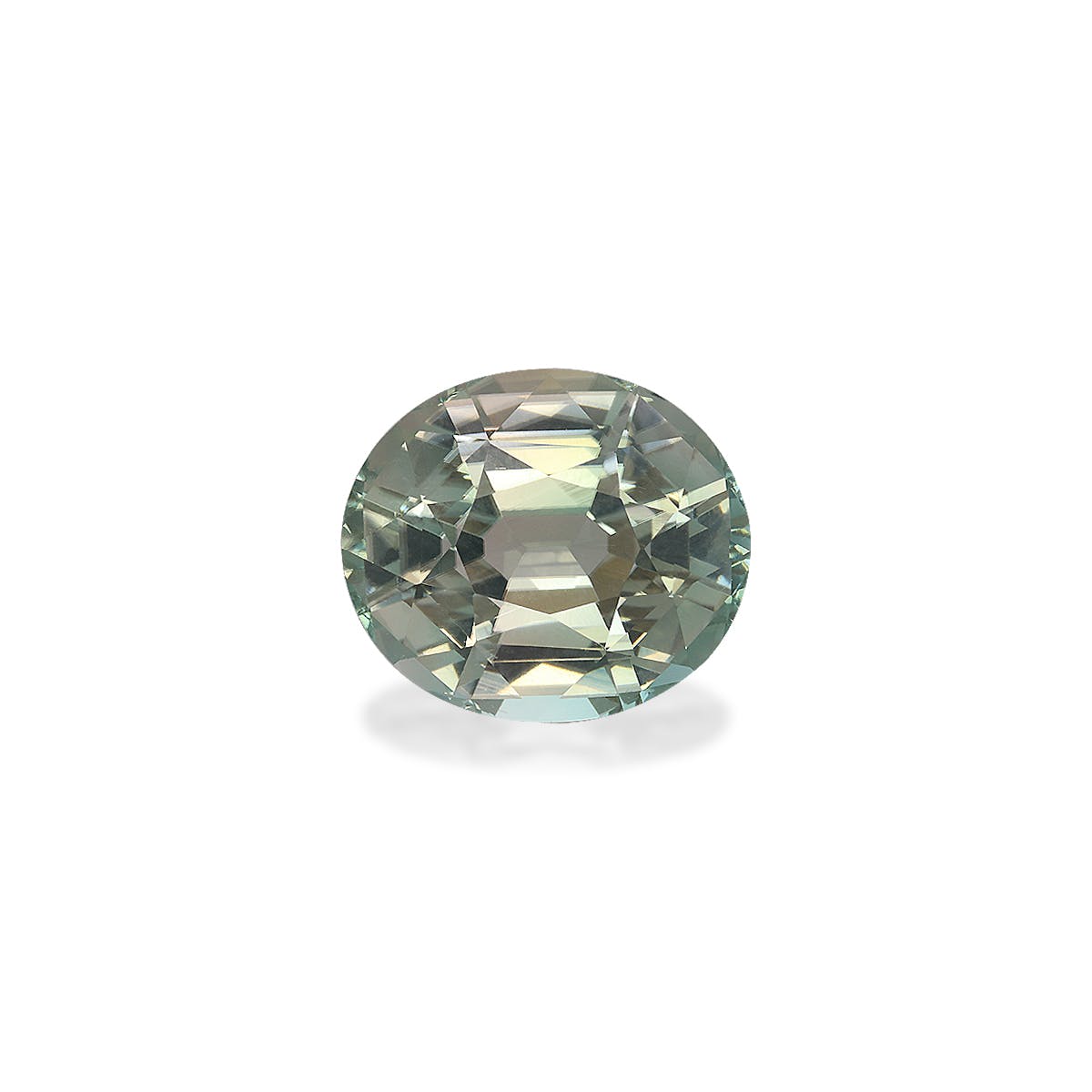 Green Tourmaline Oval Fine Step Cut Mist Green