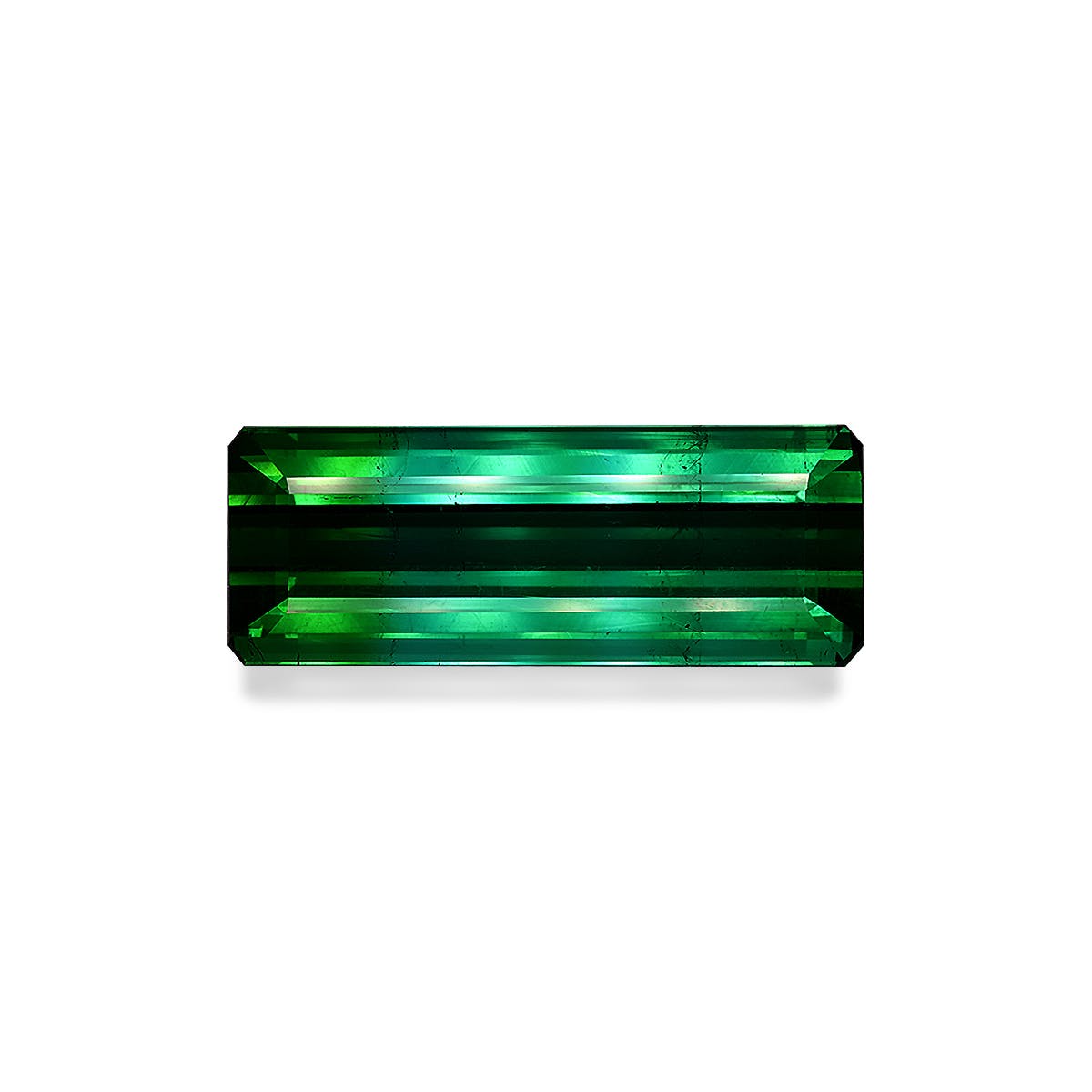 Green Tourmaline Rectangular Emerald Cut Green