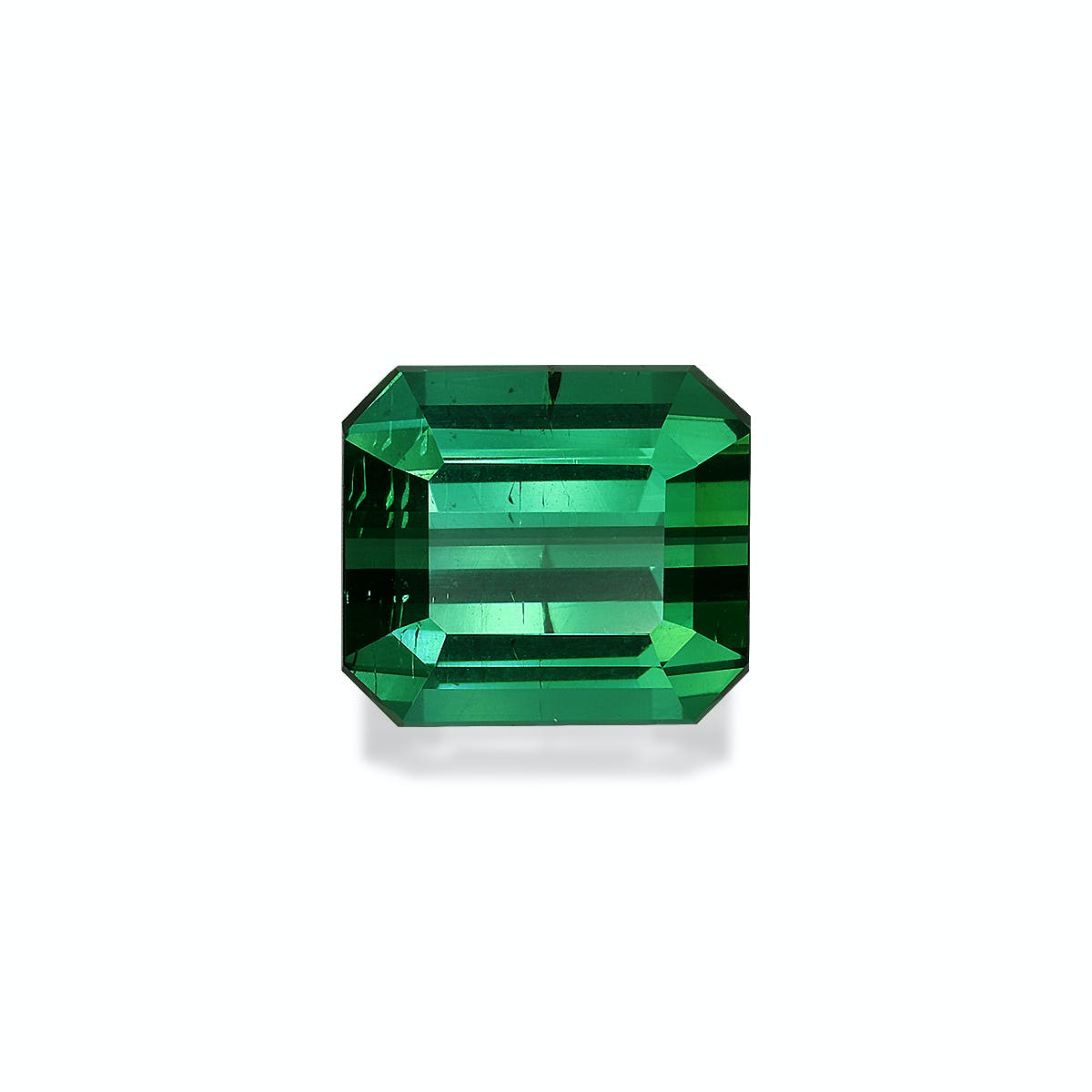 Green Tourmaline Rectangular Emerald Cut Green