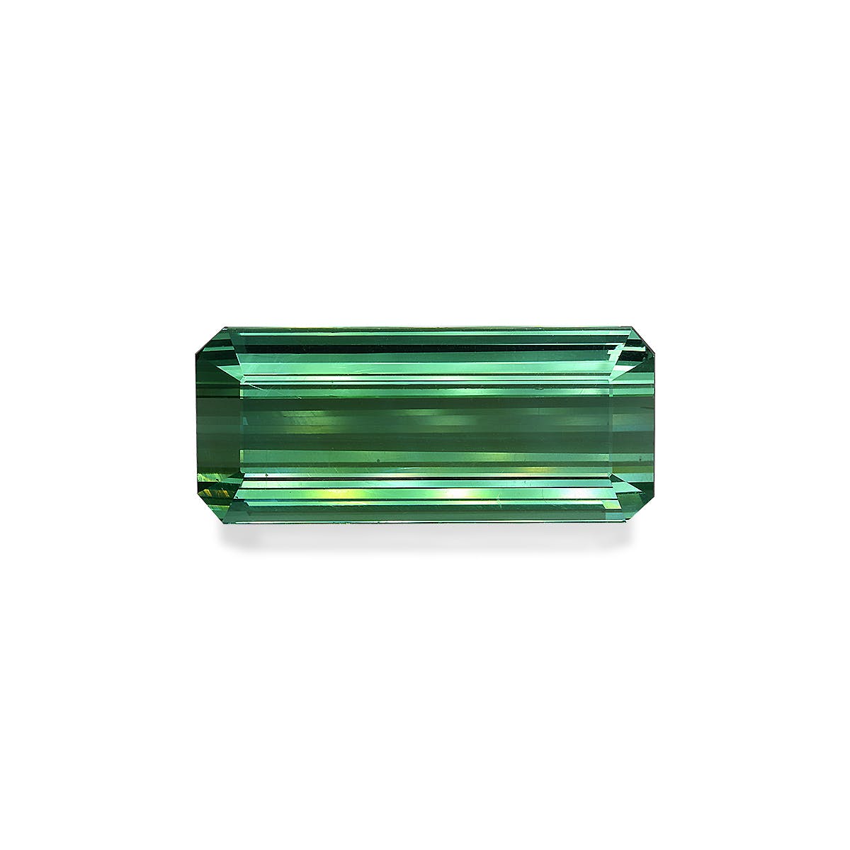 Green Tourmaline Rectangular Emerald Cut Cotton Green