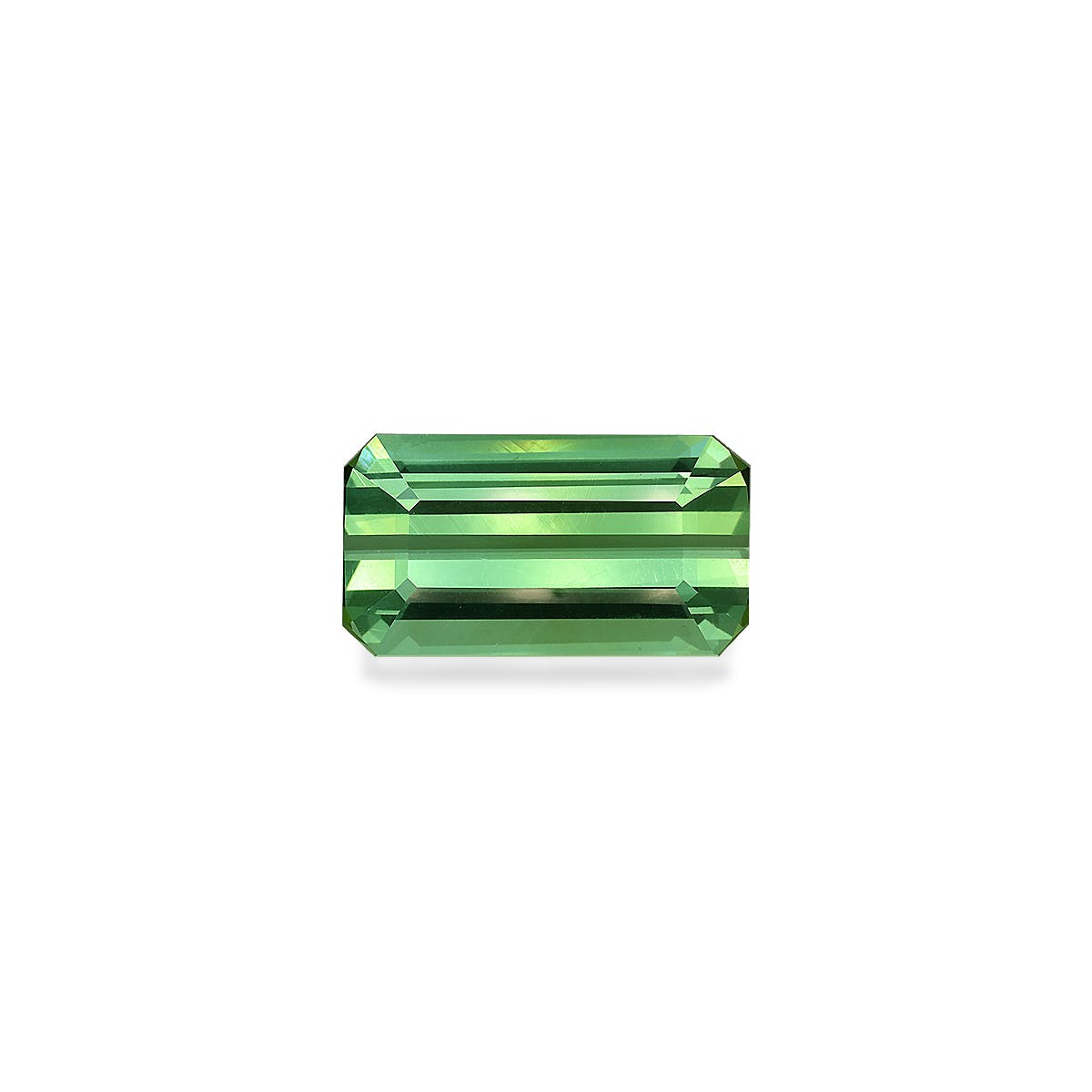 Green Tourmaline Rectangular Emerald Cut Green