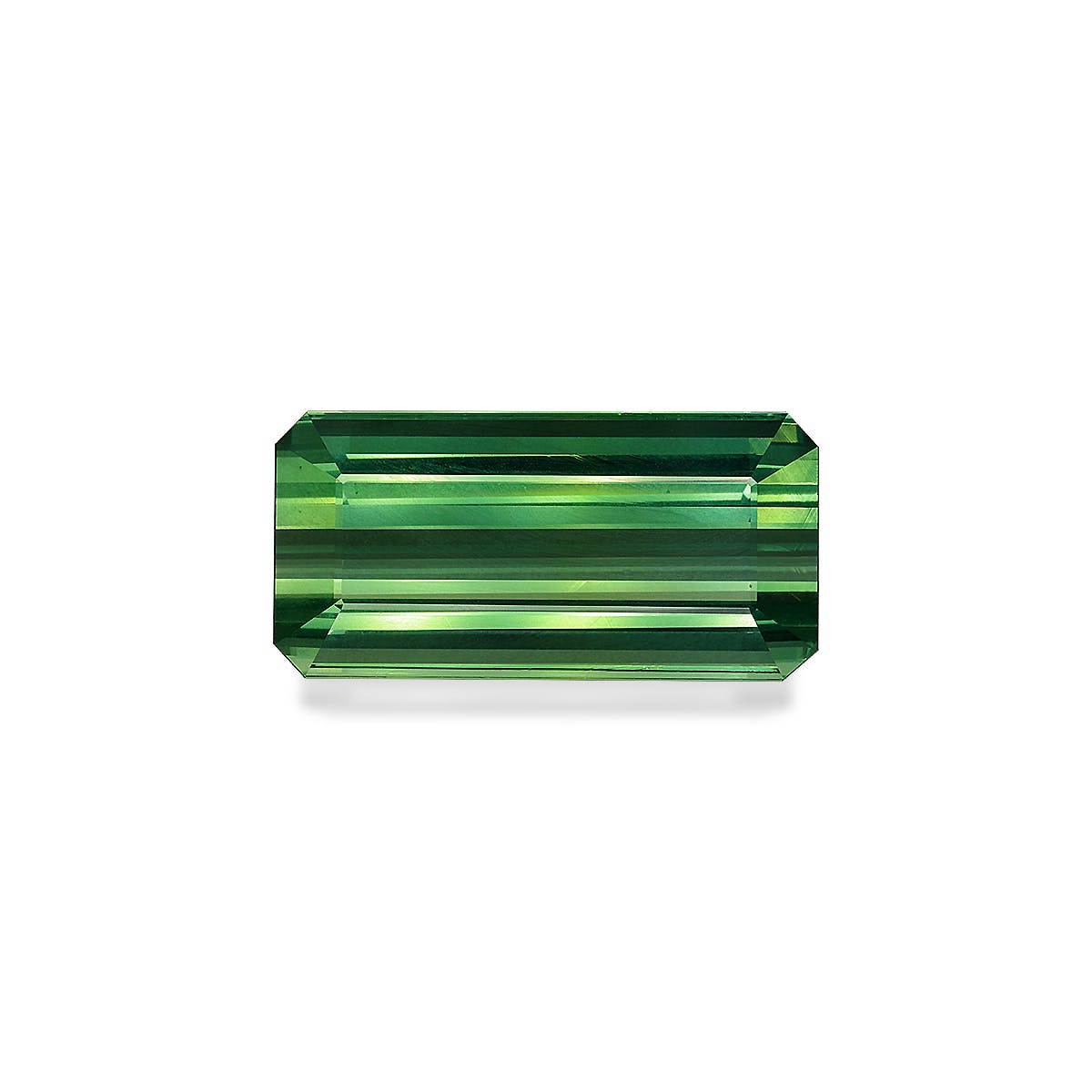 Green Tourmaline Rectangular Emerald Cut Cotton Green