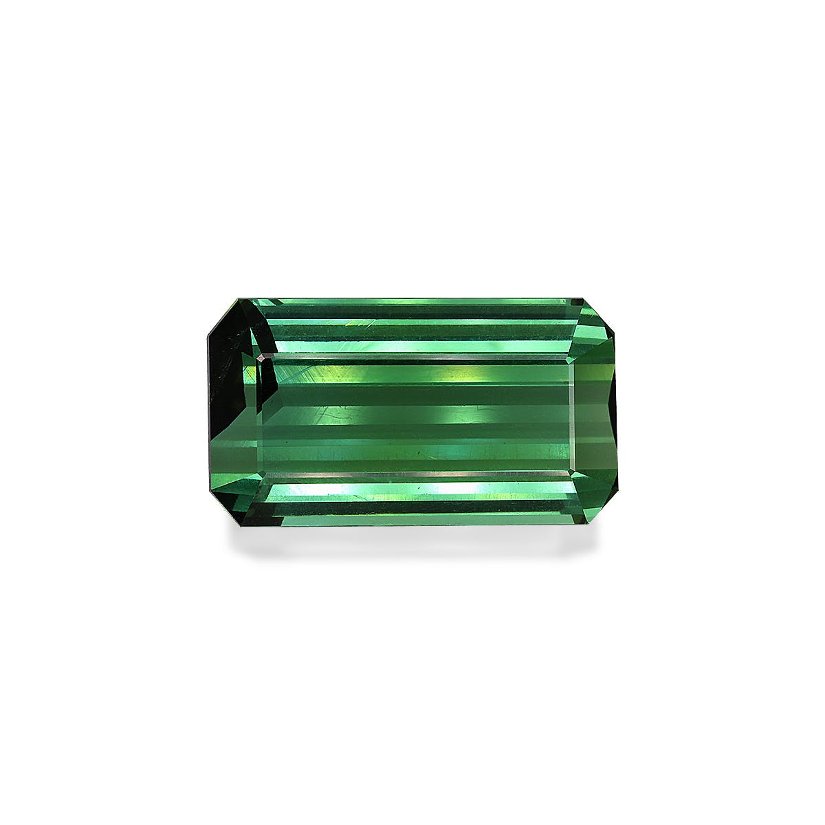 Green Tourmaline Rectangular Emerald Cut Cotton Green