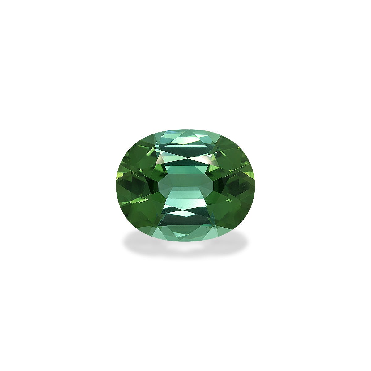 Green Tourmaline Oval Fine Step Cut Green