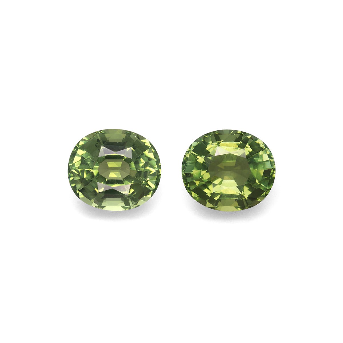 Green Tourmaline Oval Fine Step Cut Pistachio Green